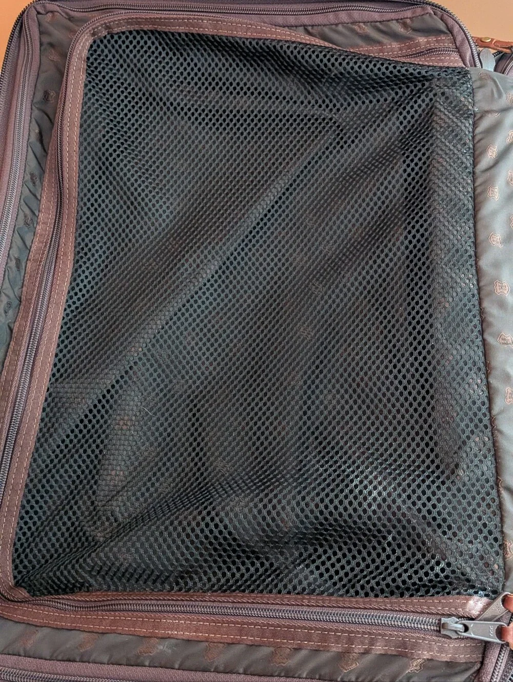 Vintege J.W.HULME CO.Made In America Leather Rolling Carry-On Bag - Brown